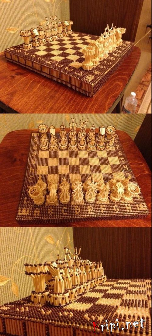 Шахматы из спичек